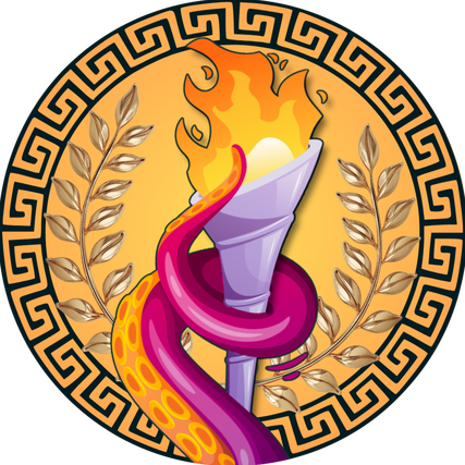 Logo for the Monster Games, a spicy novella series about monsters and the sports they play.